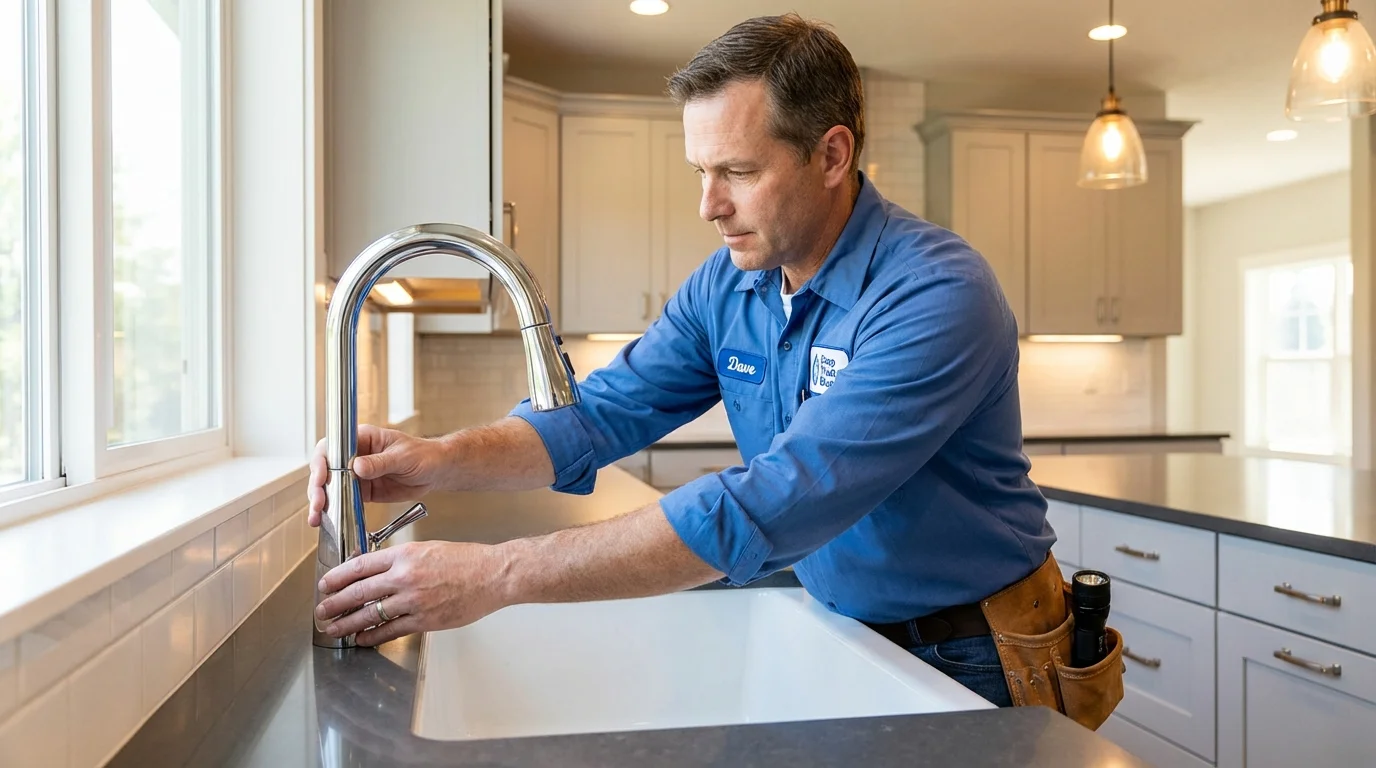 Kitchen faucet installation by Johns Plumbing LLC in Carterville